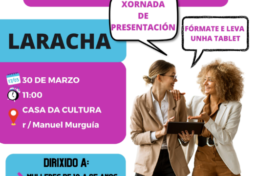 A Laracha acollerá cursos gratuítos de competencias dixitais para mulleres desempregadas